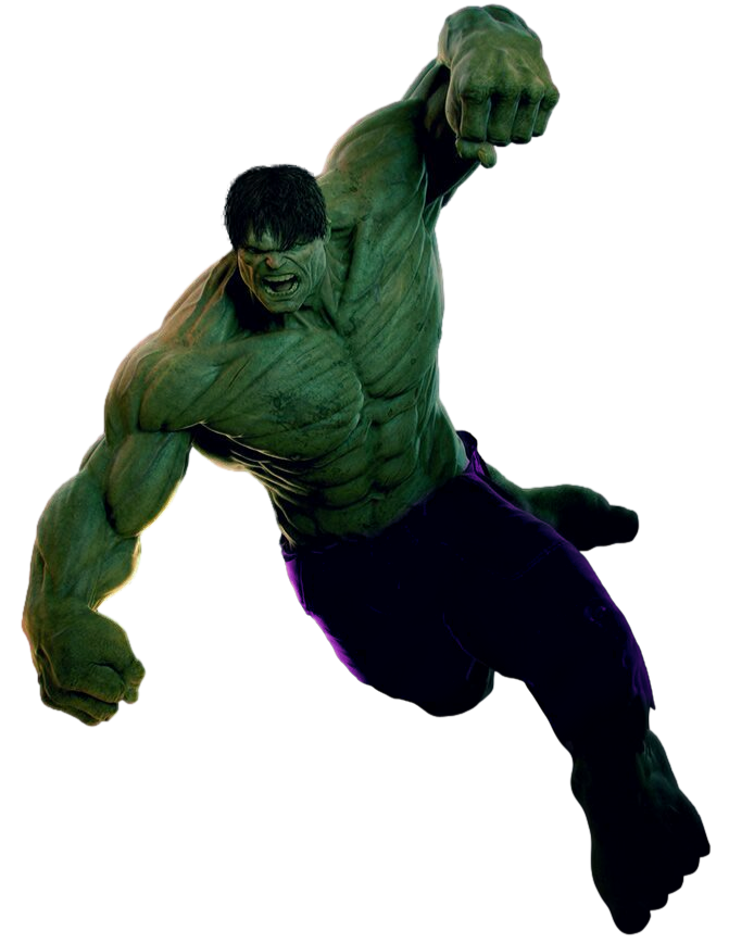 The Hulk jumping