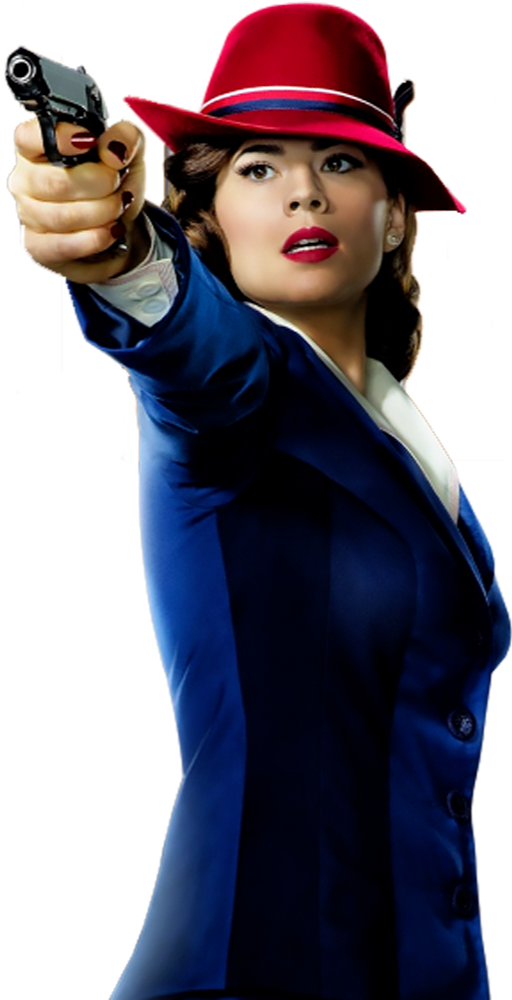 Agent Carter pointing a gun