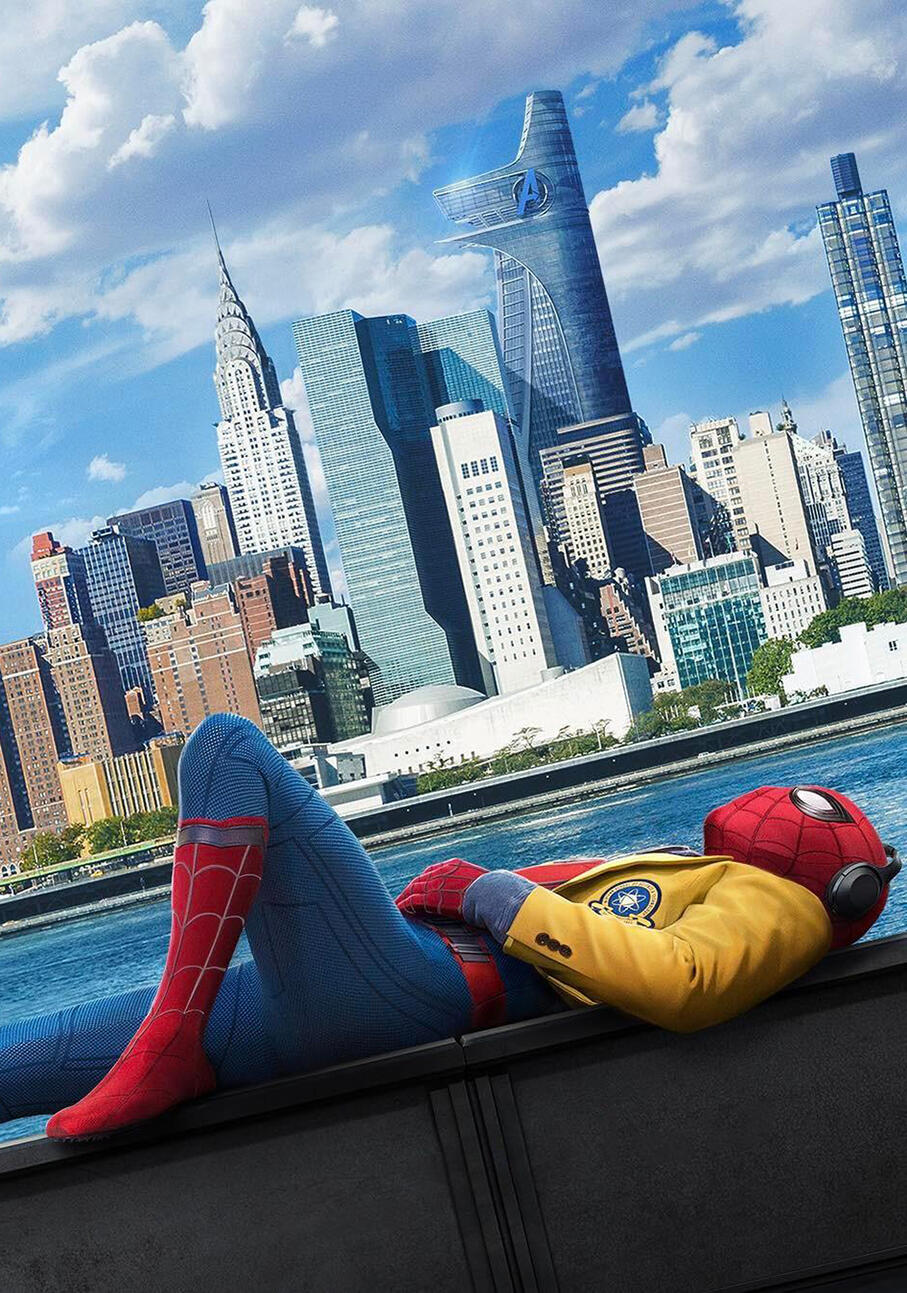 Spider-Man laying down in his decathlon jacket.