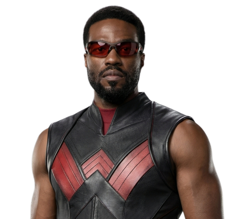 Simon Williams in Wonder Man suit