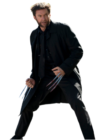 Wolverine in a black suit